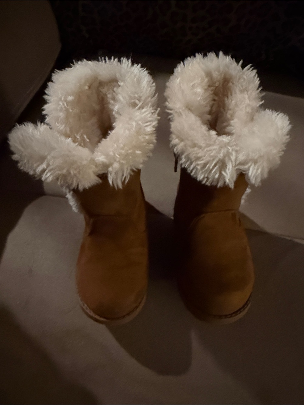 Women’s Tan Faux-Shearling Winter Boots